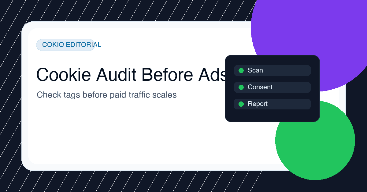 Cookie audit checklist before running Google Ads